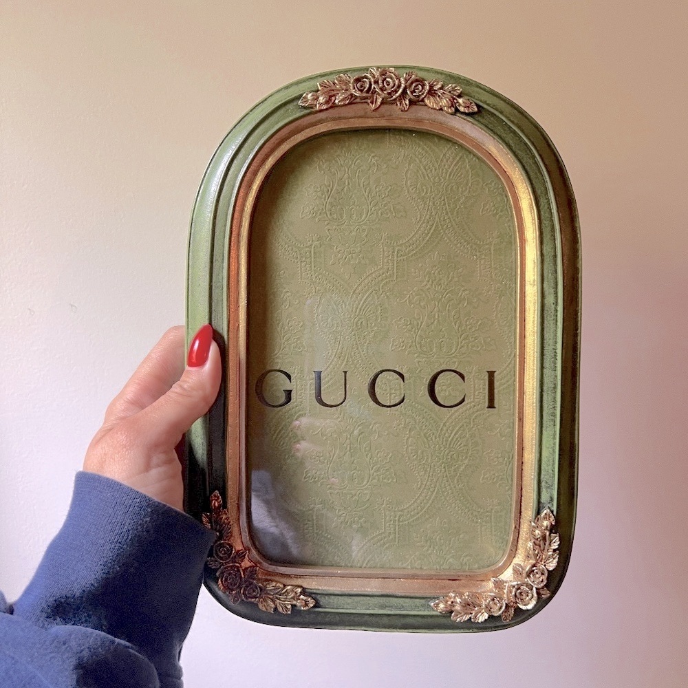GUCCI PHOTO FRAME DECOR made with AUTHENTIC GUCCI BAG